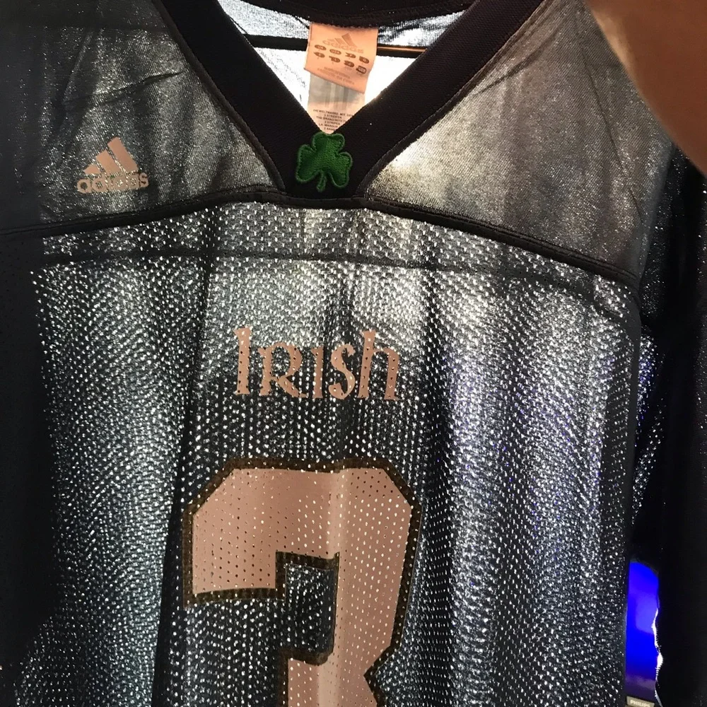 Adidas Irish Jersey - Dark Blue and White Large